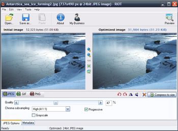 RIOT (โปรแกรม ปรับลดขนาดไฟล์รูป พร้อมแต่งรูปในตัว ใช้ฟรี) : 