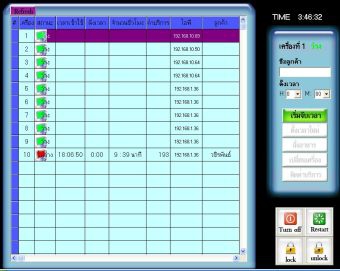 โปรแกรม บริหารจัดการ ร้านอินเทอร์เน็ต (Net Cafe)