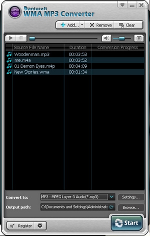 Daniusoft WMA MP3 Converter