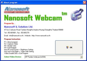 Nanosoft WebCam (โปรแกรม แสดงภาพ จากเว็บแคม) Nanosoft WebCam (โปรแกรม แสดงภาพ จากเว็บแคม)