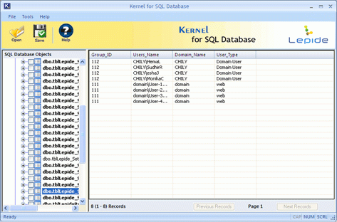 MS SQL Recovery (โปรแกรม กู้ไฟล์จาก ฐานข้อมูลแบบ MS SQL)