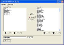 โปรแกรม แสดงและ พิมพ์ตัวอย่าง ฟอนต์ (SFLite)