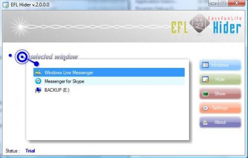 EFL Hider (โปรแกรม ซ่อนหน้าต่าง แบบไร้ร่องรอย)