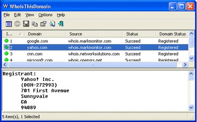 โปรแกรมตรวจสอบโดเมนเนม WhoisThisDomain