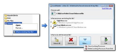 โปรแกรมปลดล็อกไฟล์ LockHunter โปรแกรมปลดล็อกไฟล์ LockHunter