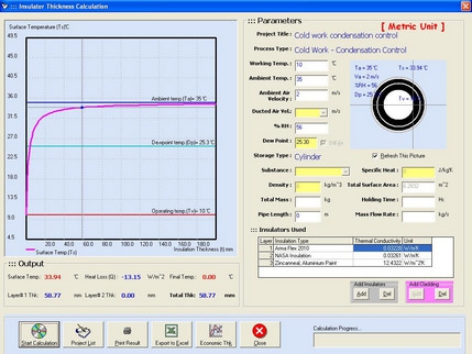 Tiny Insulation (โปรแกรม คำนวณค่าความหนา ฉนวนกันความร้อน) : 