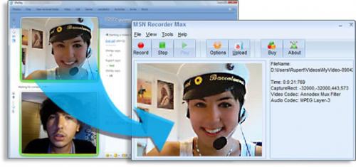 MSN Recorder Max (โปรแกรม ที่ช่วยอัด วิดีโอ จากการ คุยผ่าน กล้องทาง MSN )