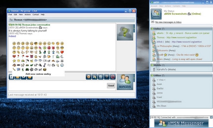 aMSN - Free open source MSN Messenger clone (MSN เวอร์ชัน โอเพนซอร์ส)