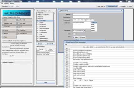 Java GUI Code Generator