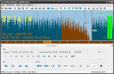 โปรแกรมปรับแต่งเสียง ตัดต่อเสียง mp3DirectCut โปรแกรมปรับแต่งเสียง ตัดต่อเสียง mp3DirectCut