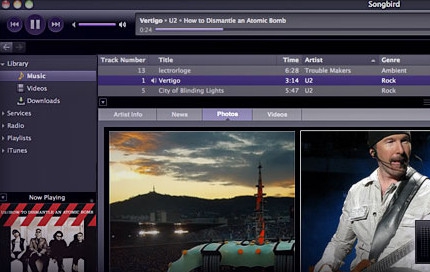โปรแกรมจัดการ ไฟล์เพลง SongBird โปรแกรมจัดการ ไฟล์เพลง SongBird