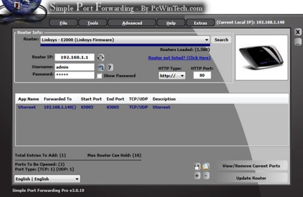 Simple Port Forwarding (โปรแกรม ฟอร์เวิร์ด พอร์ตของ Router)