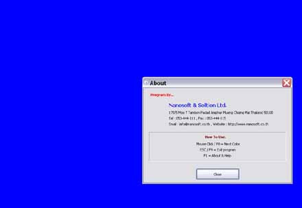 โปรแกรมทดสอบจอ Nanosoft Free LCD Tester