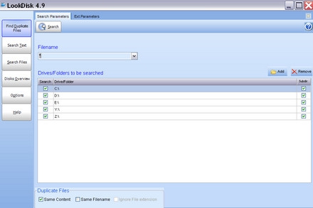 โปรแกรมค้นหาไฟล์ หาไฟล์ซ้ำ LookDisk