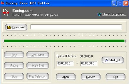โปรแกรมตัดเพลง Eusing Free MP3 Cutter โปรแกรมตัดเพลง Eusing Free MP3 Cutter