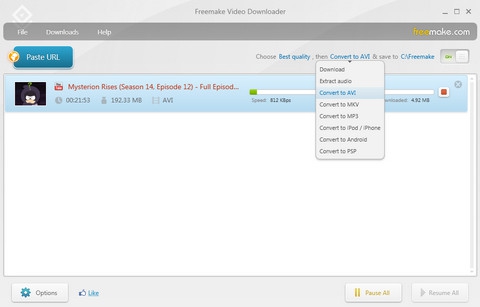 โปรแกรมช่วยดาวน์โหลดคลิป Freemake Video Downloader