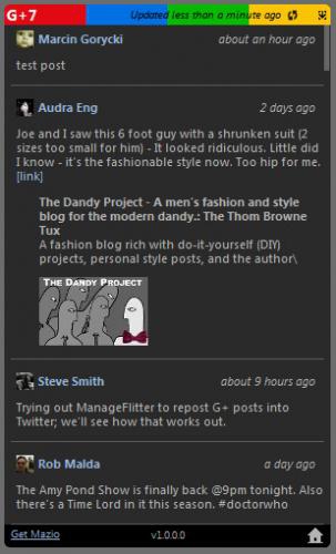 Google+ Windows Desktop Gadget (โปรแกรม ดึงข้อความ จาก Google+ มาไว้บนเครื่อง)