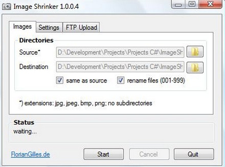โปรแกรมย่อขยายรูป Image Shrinker
