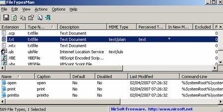 โปรแกรมดูรายละเอียดไฟล์ FileTypesMan