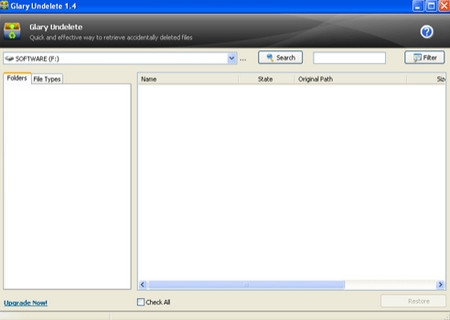 โปรแกรมกู้ไฟล์ Glary Undelete โปรแกรมกู้ไฟล์ Glary Undelete