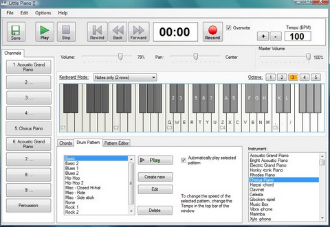 โปรแกรมเล่นเปียโน Little Piano