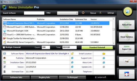 Menu Uninstaller Ultra (โปรแกรม Menu Uninstaller ลบโปรแกรม) : 