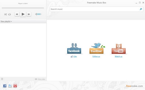 โปรแกรมค้นหาเพลง โปรแกรมฟังเพลง Freemake Music Box