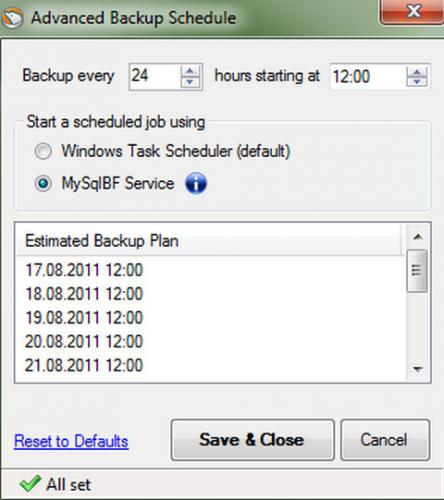 MySQL Backup MySQL Backup