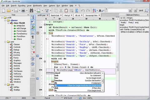โปรแกรมเขียนโปรแกรม SynWrite