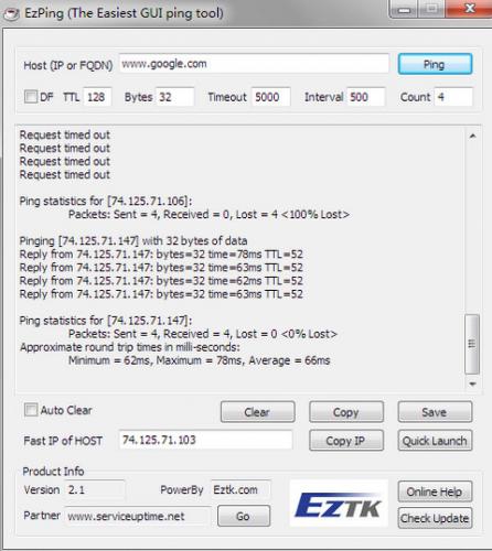 โหลดโปรแกรม EzPing