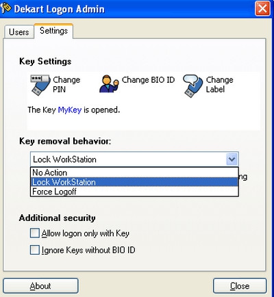 Dekart Logon (โปรแกรมป้องกันข้อมูล การเข้าถึง เครื่องคอมพิวเตอร์ ของคุณ) : 