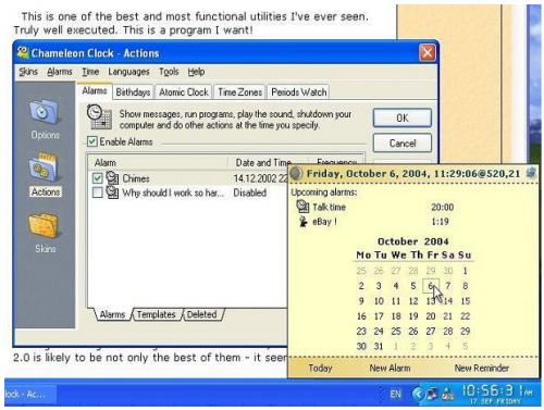 โปรแกรมนาฬิกา Chameleon Clock โปรแกรมนาฬิกา Chameleon Clock