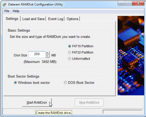 โปรแกรมทำแรมดิสก์ RAMDisk