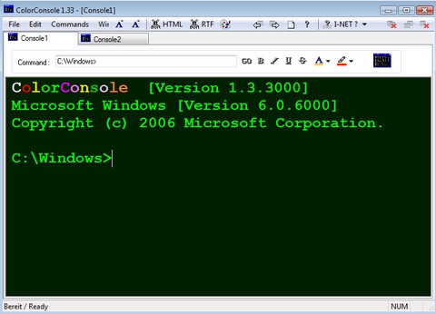ColorConsole (โปรแกรม CMD เปลี่ยนสี Font ได้หลากหลาย) : ColorConsole (โปรแกรม CMD เปลี่ยนสี Font ได้หลากหลาย) :