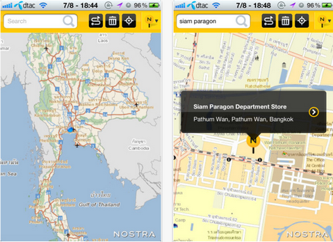 โปรแกรมแผนที่ NOSTRA โปรแกรมแผนที่ NOSTRA