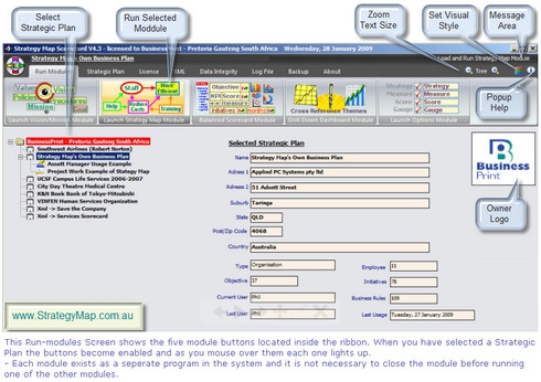 โปรแกรมสร้างโฟล์วชาร์ตผังงาน Strategy Map Balanced Scorecard