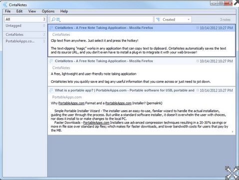 โปรแกรมจดบันทึก สมุดจดบันทึก CintaNotes