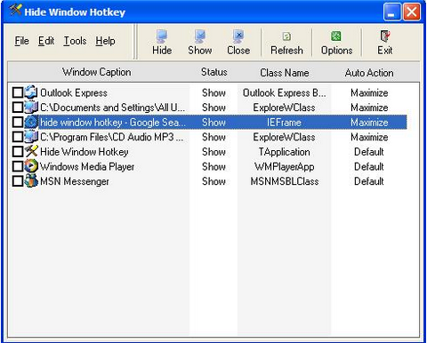 โปรแกรมซ่อนหน้าต่าง Hide Window Hotkey โปรแกรมซ่อนหน้าต่าง Hide Window Hotkey