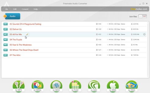 โปรแกรมแปลงไฟล์เพลง Freemake Audio Converter โปรแกรมแปลงไฟล์เพลง Freemake Audio Converter