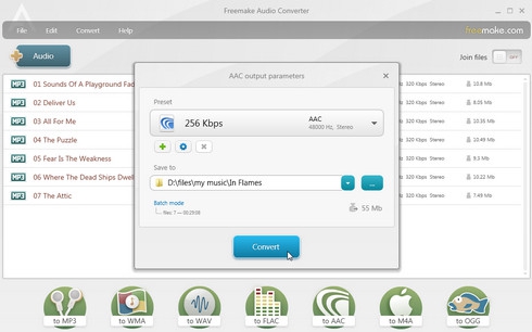 โปรแกรมแปลงไฟล์ Freemake Audio Converter โปรแกรมแปลงไฟล์ Freemake Audio Converter