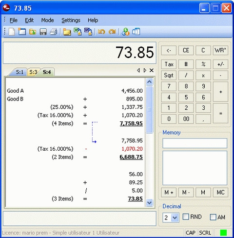 โปรแกรมเครื่องบวกเลข Adding Machine