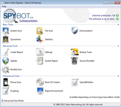 ดาวน์โหลดโปรแกรม Spybot ดาวน์โหลดโปรแกรม Spybot