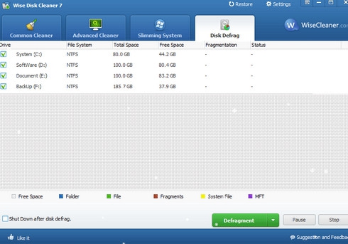 Wise Disk Cleaner Free (โปรแกรมลบไฟล์ ทำความสะอาด Hard Disk) : 