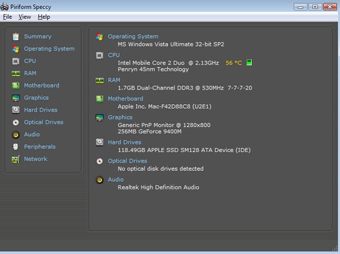 โปรแกรมดู สเปกคอมพิวเตอร์ Speccy