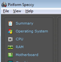 Speccy (โปรแกรม Speccy ดูสเปกคอม ดูข้อมูลอุปกรณ์คอมพิวเตอร์) : 