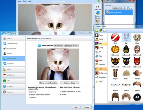 โปรแกรมเว็บแคม Magic Camera