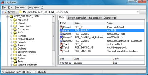 โปรแกรมแก้ไขรีจิสทรี RegAlyzer โปรแกรมแก้ไขรีจิสทรี RegAlyzer