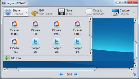 โปรแกรมจับภาพหน้าจอ JShot โปรแกรมจับภาพหน้าจอ JShot