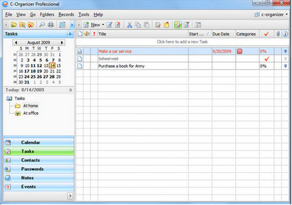 โปรแกรมจัดการข้อมูล วางแผน C-Organizer Pro 