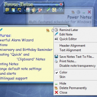 Power Notes (โปรแกรมตารางเวลา ช่วยเตือนความจำ)
